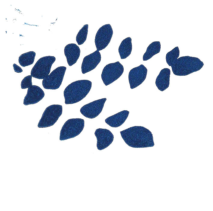 Ölbaum, Linoldruck, 13 x 13cm